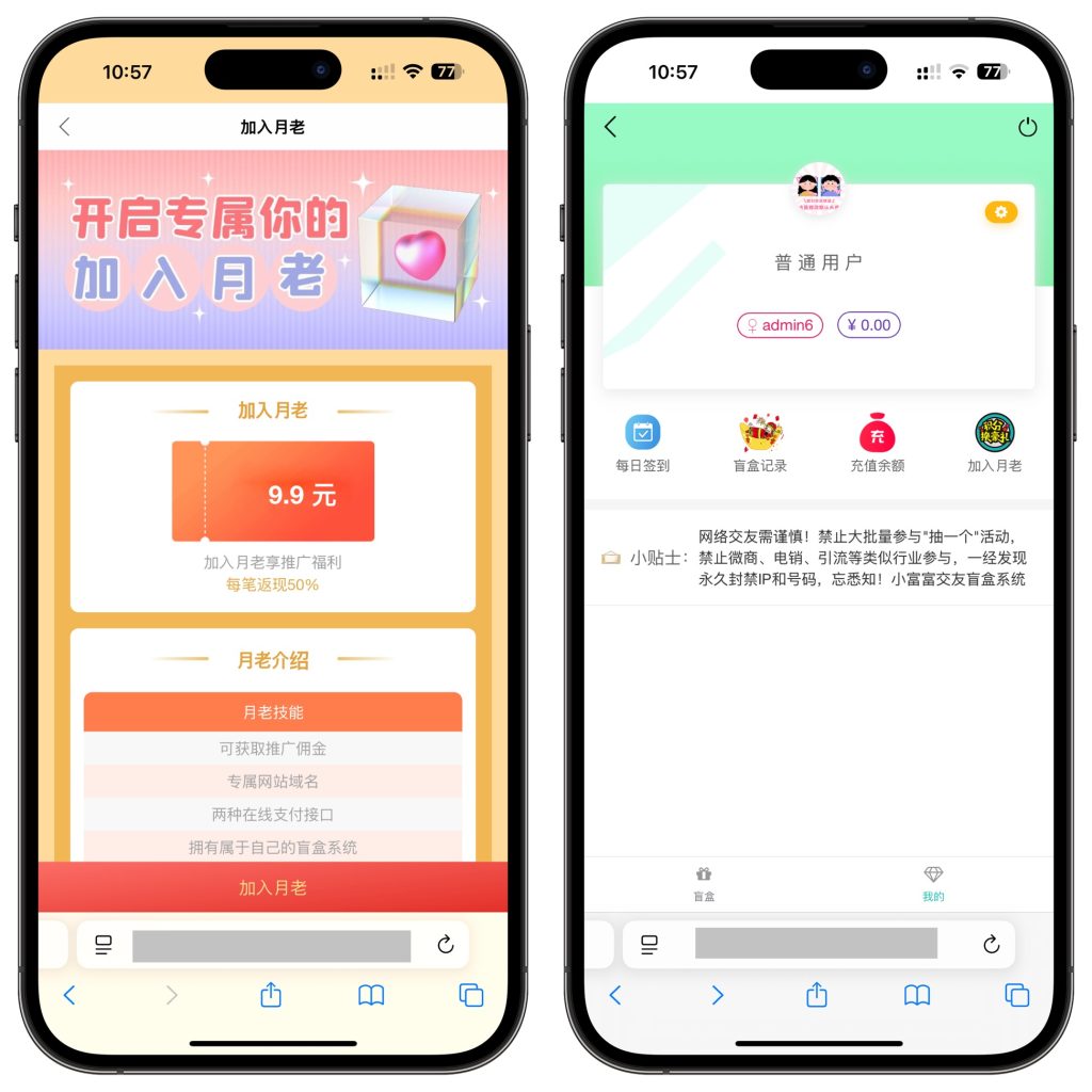 全网最新UI盲盒交友H5源码盲盒交友平台源码-小富富源码网